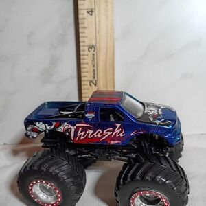 Hot Wheels Monster Jam Thrasher Blue Diecast Monster Truck 1:64 Scale